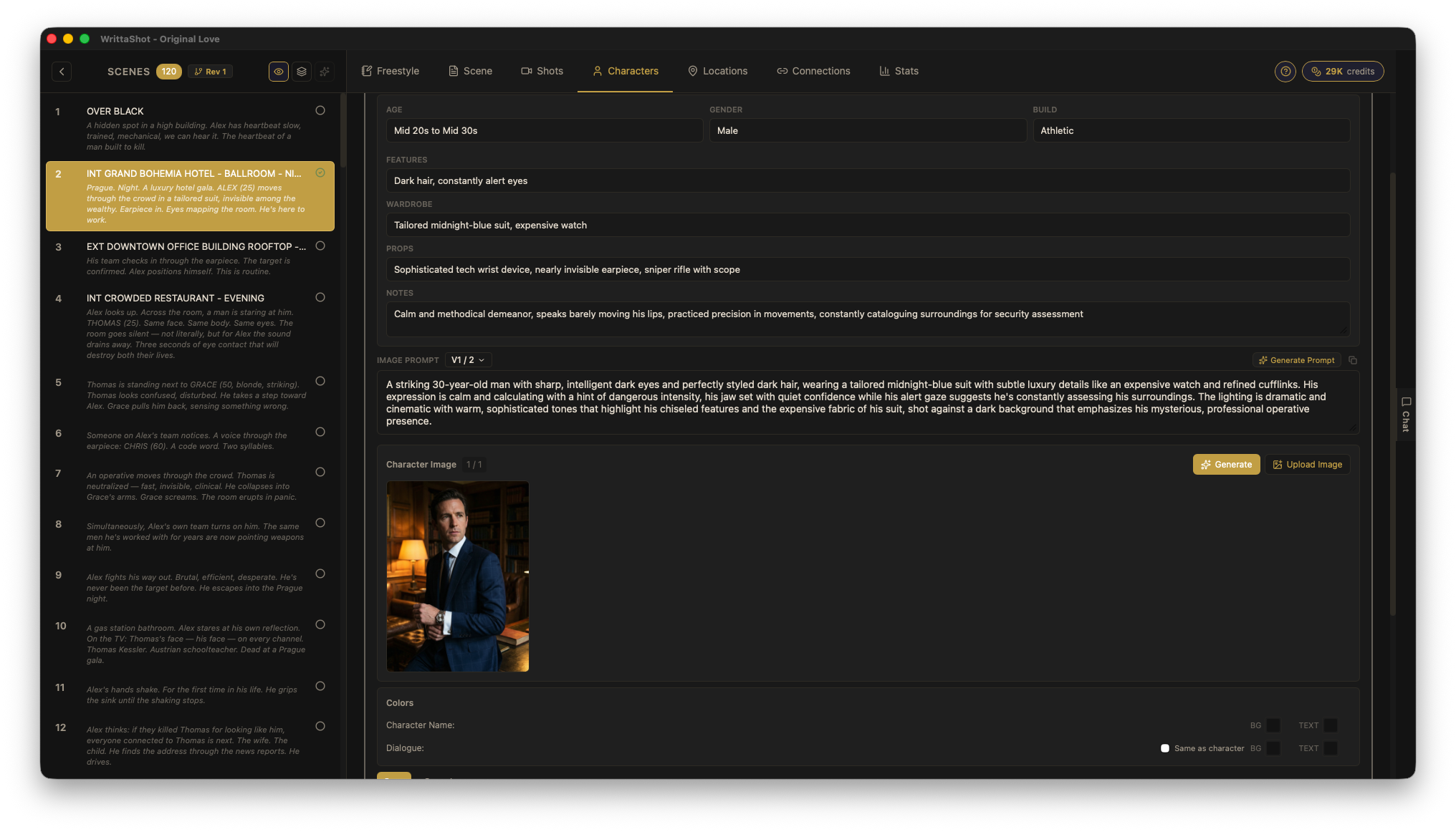 AI-generated character portrait from a text description
