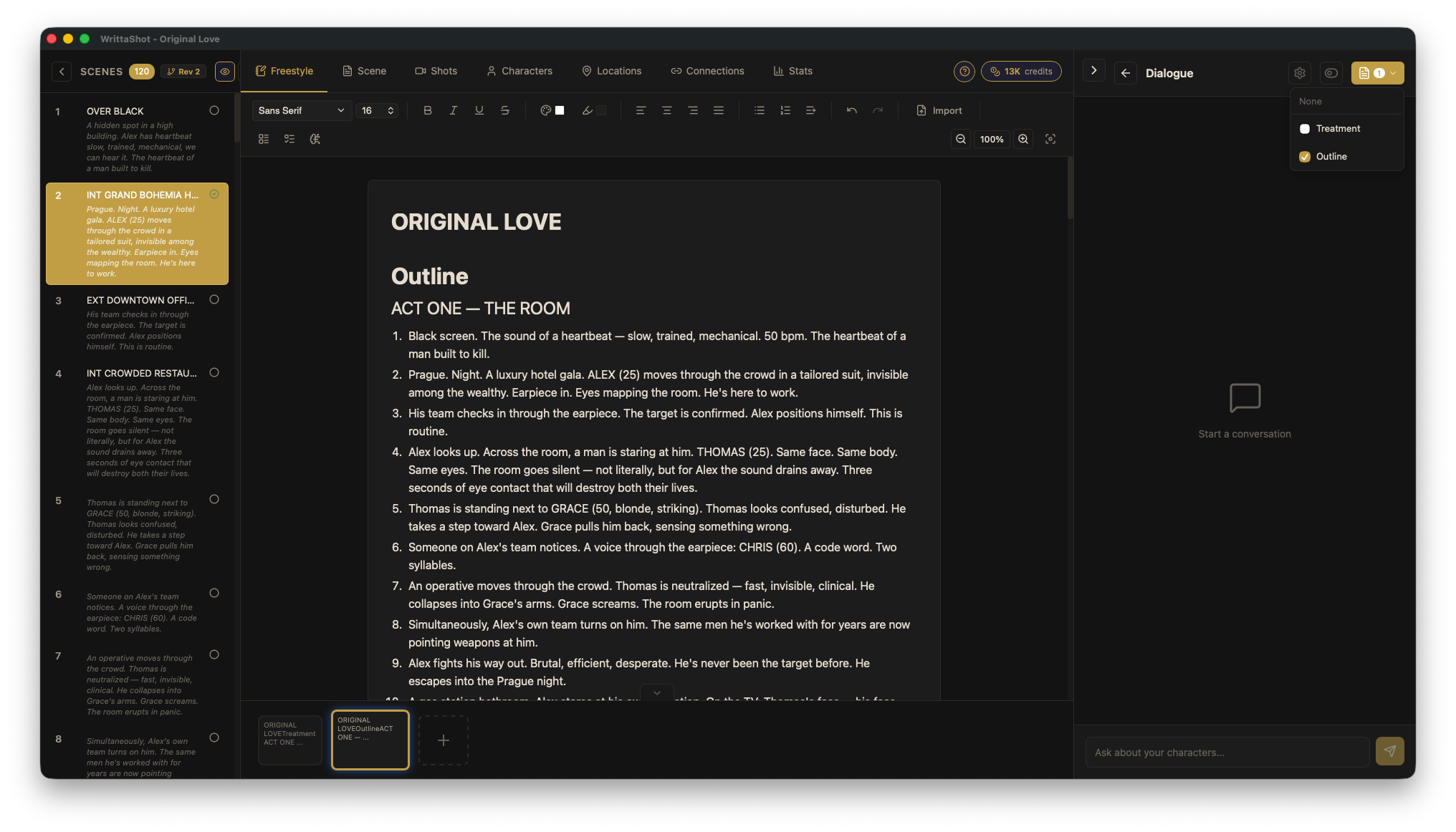 Outline with sidebar
