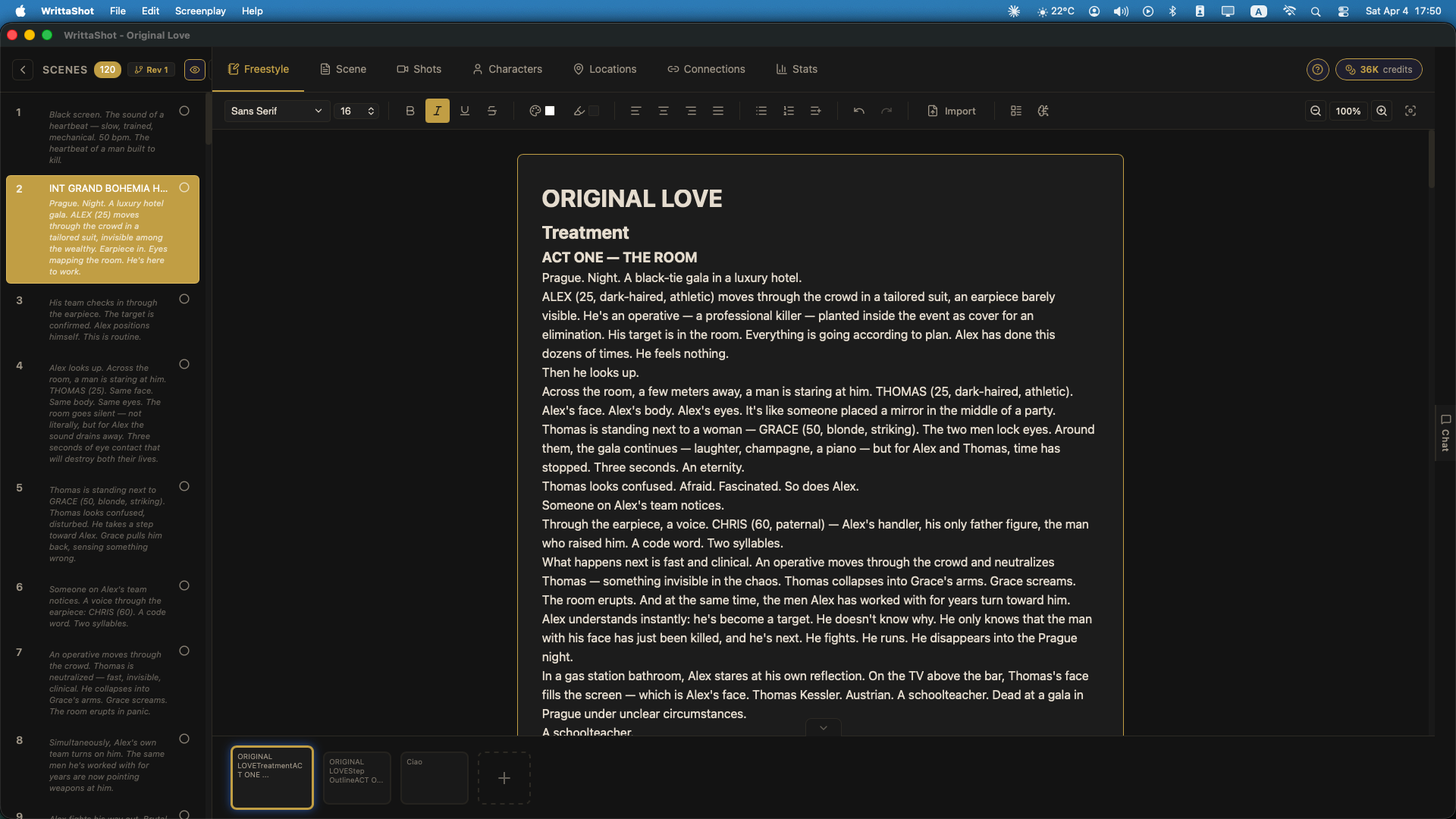 Freestyle treatment editor