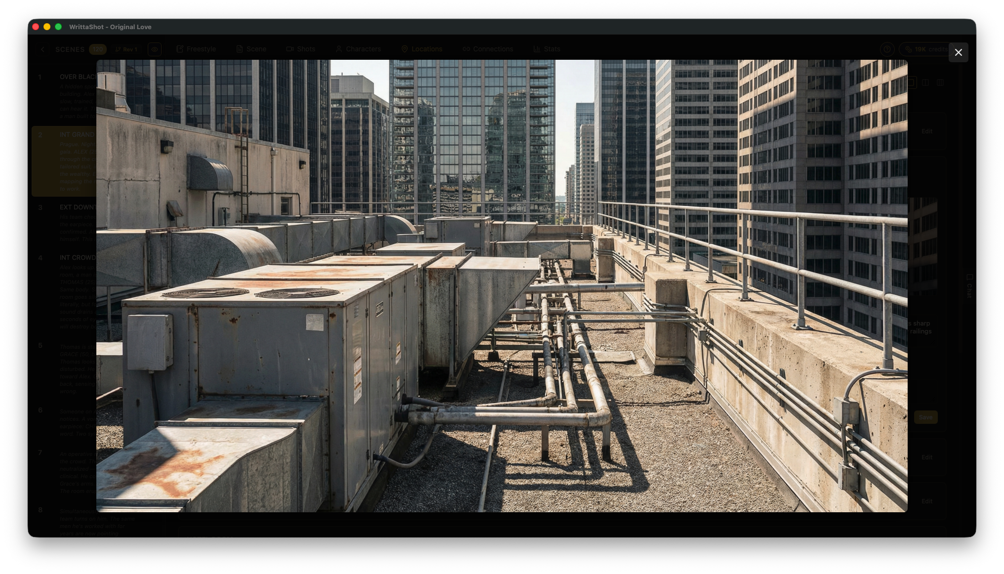 Location rooftop view