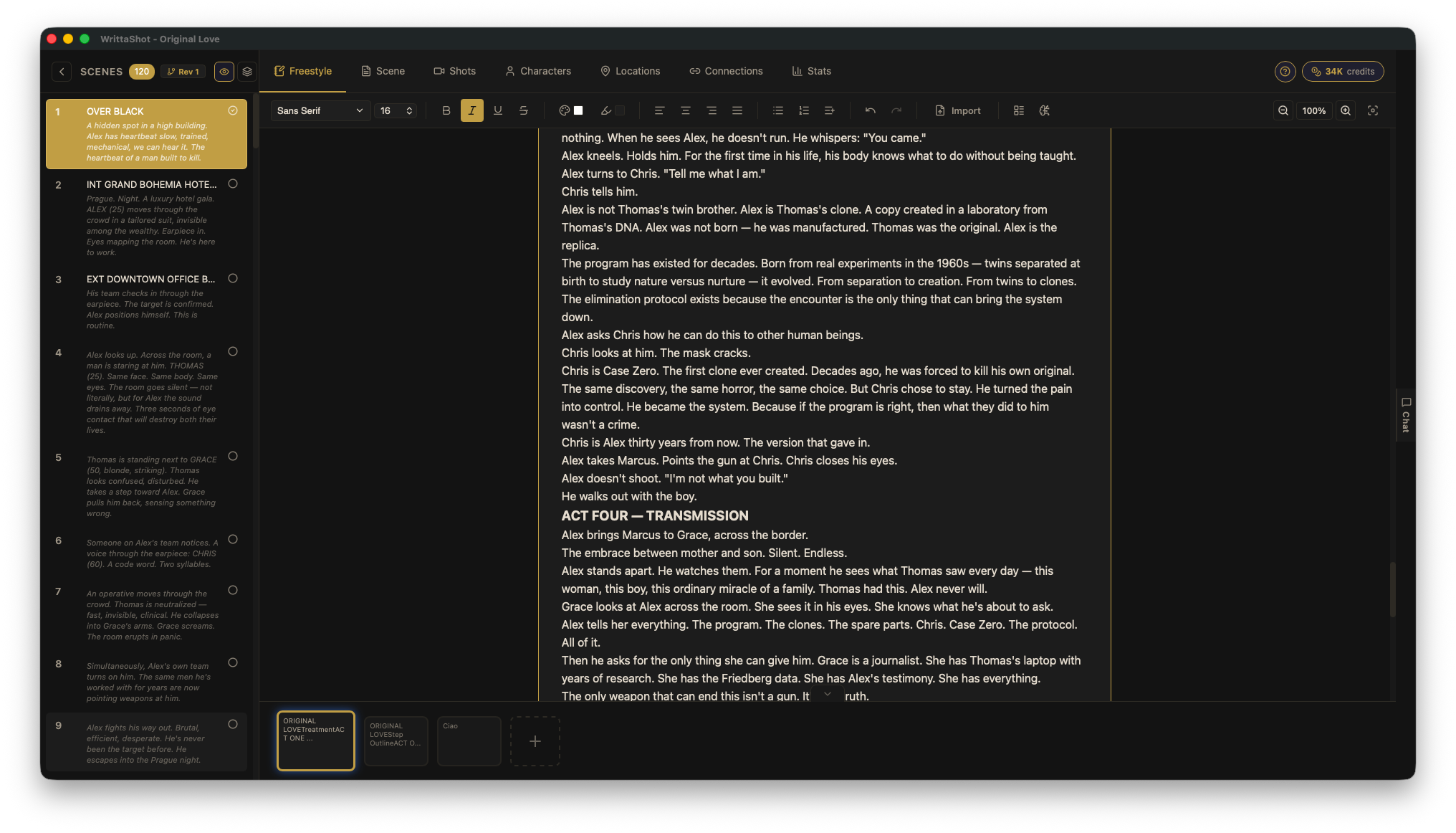 Scene editor full view